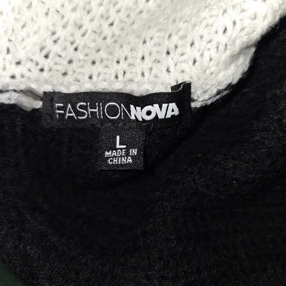 Fashion Nova Monochrome Knit Dress - Picture 2 of 3